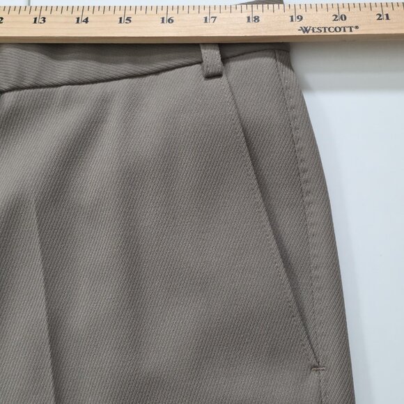 Marks Spencer Pants Mens 38 x 31 Beige Zip Wool Blend Pockets Classic Trousers - Picture 6 of 16